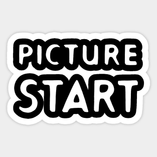 Picture Start White Sticker